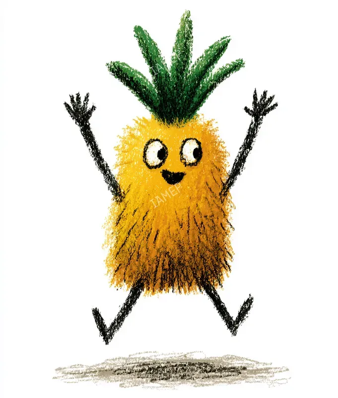 Funny Crayon Food Characters