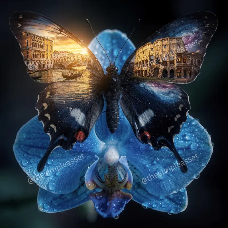 Surreal Cityscape Butterfly Macros