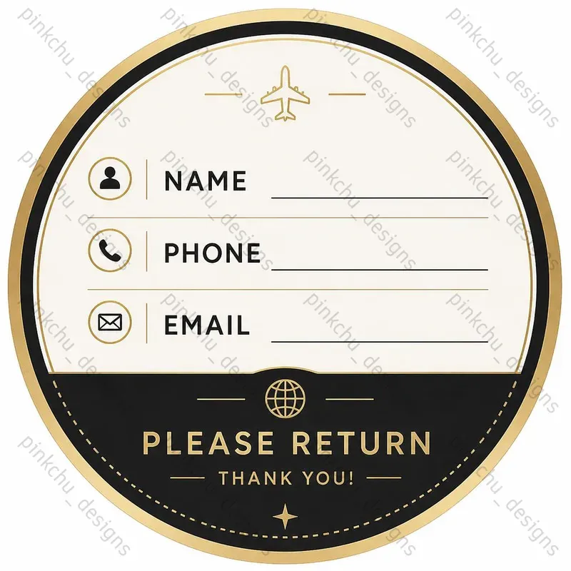 Lost Luggage Emergency Stickers