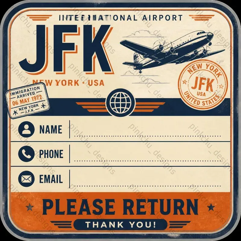 Lost Luggage Emergency Stickers