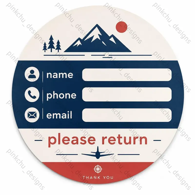 Lost Luggage Emergency Stickers