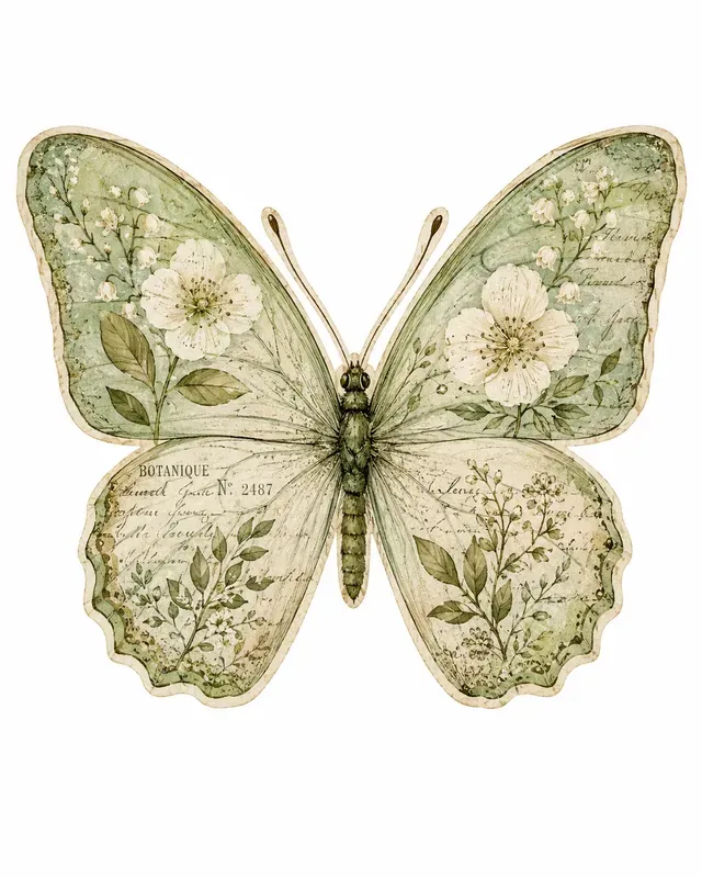 Vintage Botanical Ephemera To Collage