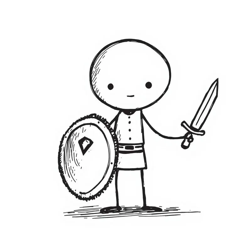 Stickman Lines Minimalistic Cute Art