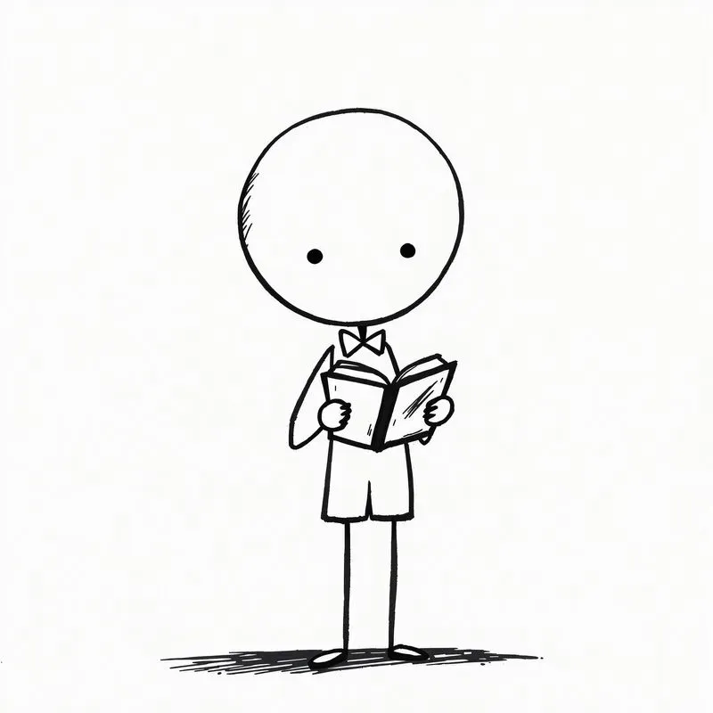 Stickman Lines Minimalistic Cute Art