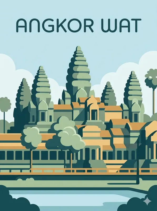 Smooth Noline Vector Travel Posters