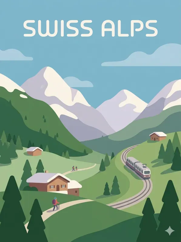 Smooth Noline Vector Travel Posters