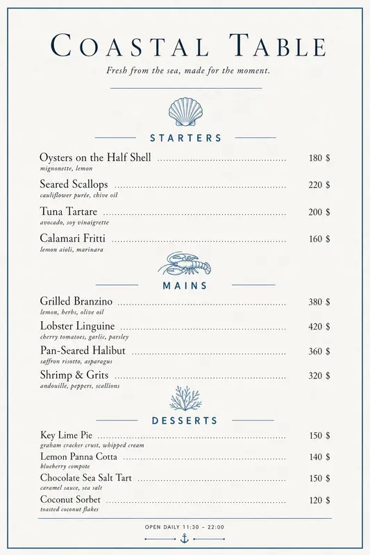 Restaurant Menu Poster Generator