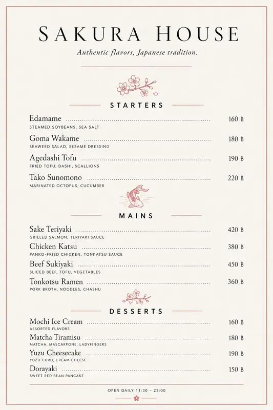 Restaurant Menu Poster Generator