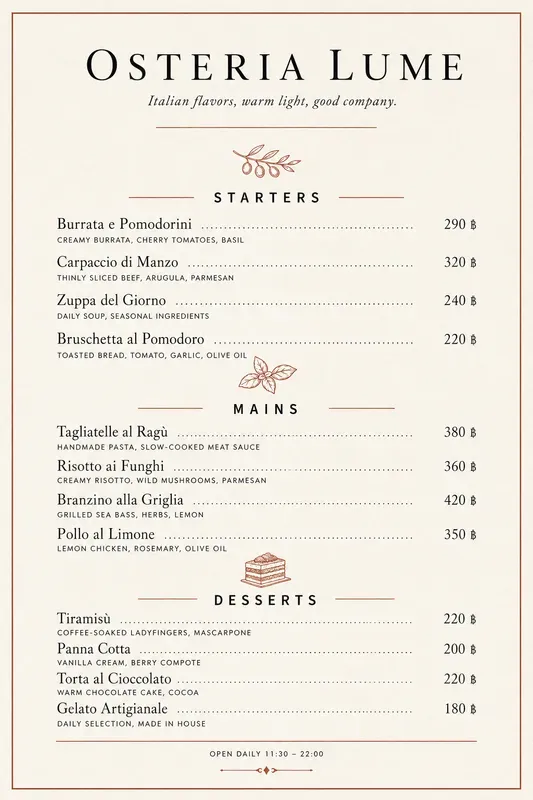 Restaurant Menu Poster Generator