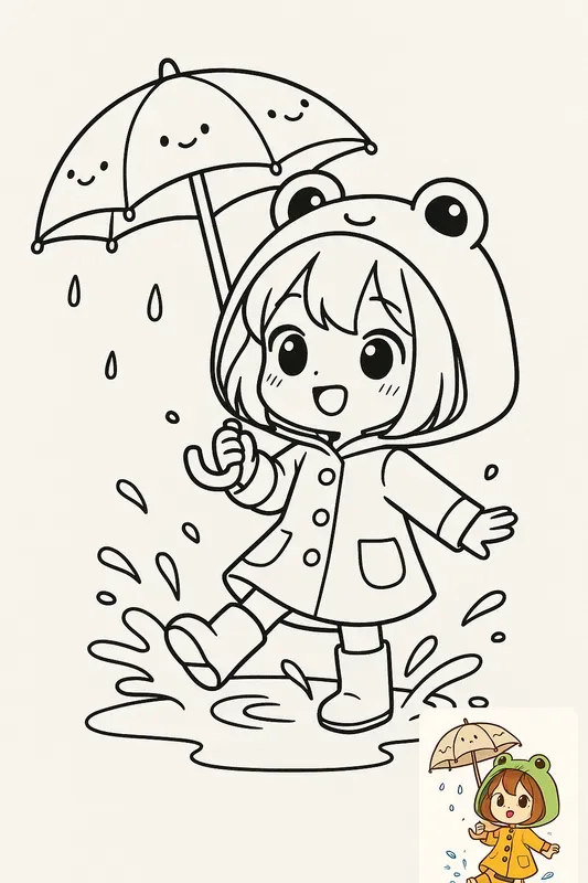 Chibi Girls Coloring Page Bundles