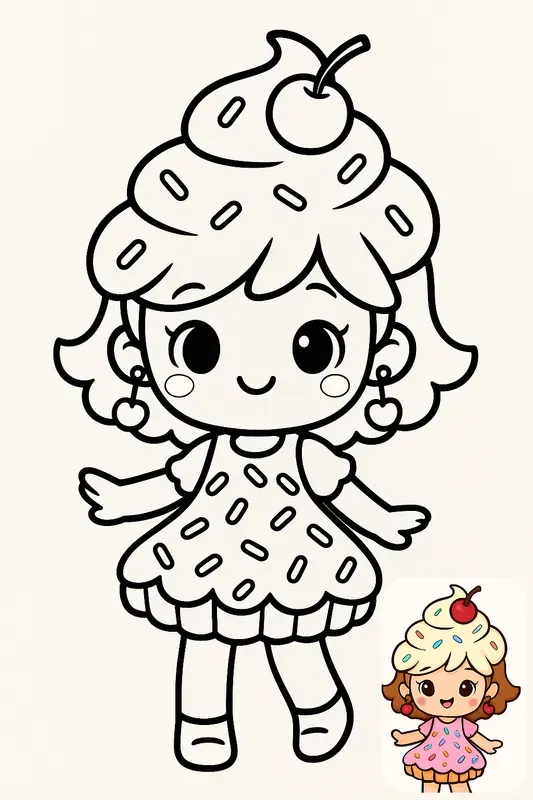 Chibi Girls Coloring Page Bundles