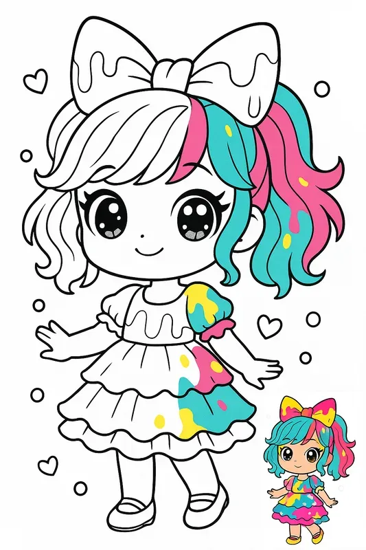 Chibi Girls Coloring Page Bundles
