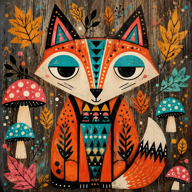 Whimsical Folk Pop Art Sets