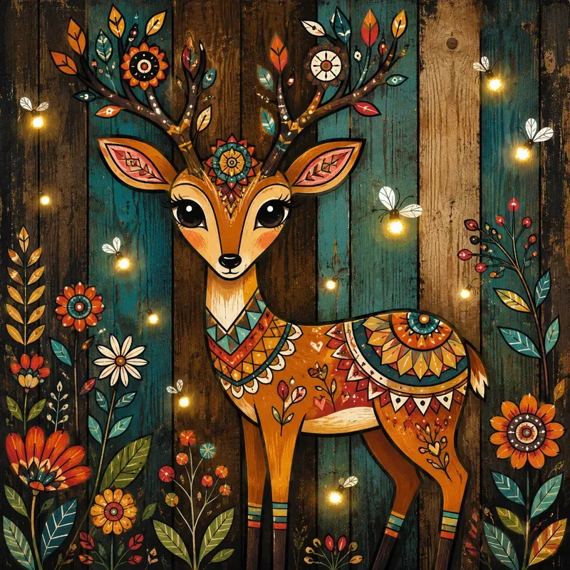 Whimsical Folk Pop Art Sets