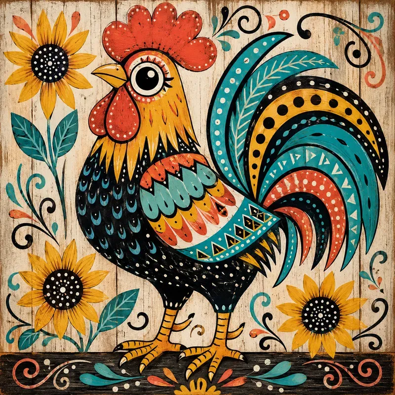 Whimsical Folk Pop Art Sets