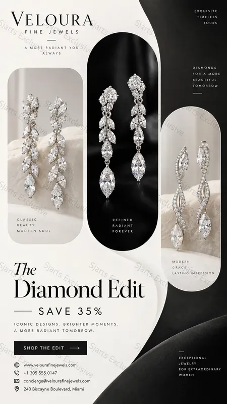 Highend Earring Marketing Visuals