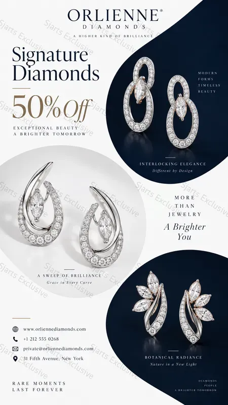 Highend Earring Marketing Visuals