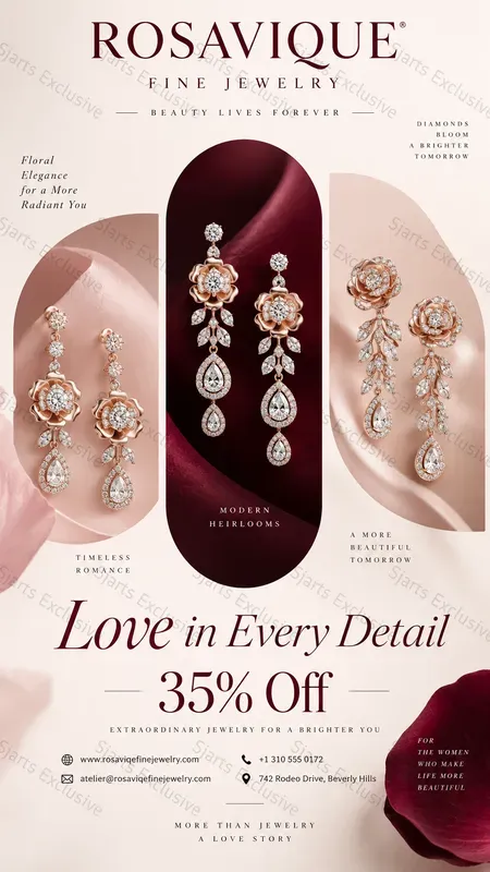 Highend Earring Marketing Visuals