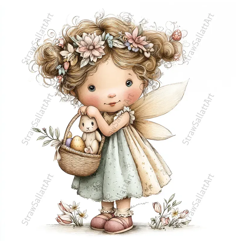 Spring Baby Animals Easter Cards Clipart