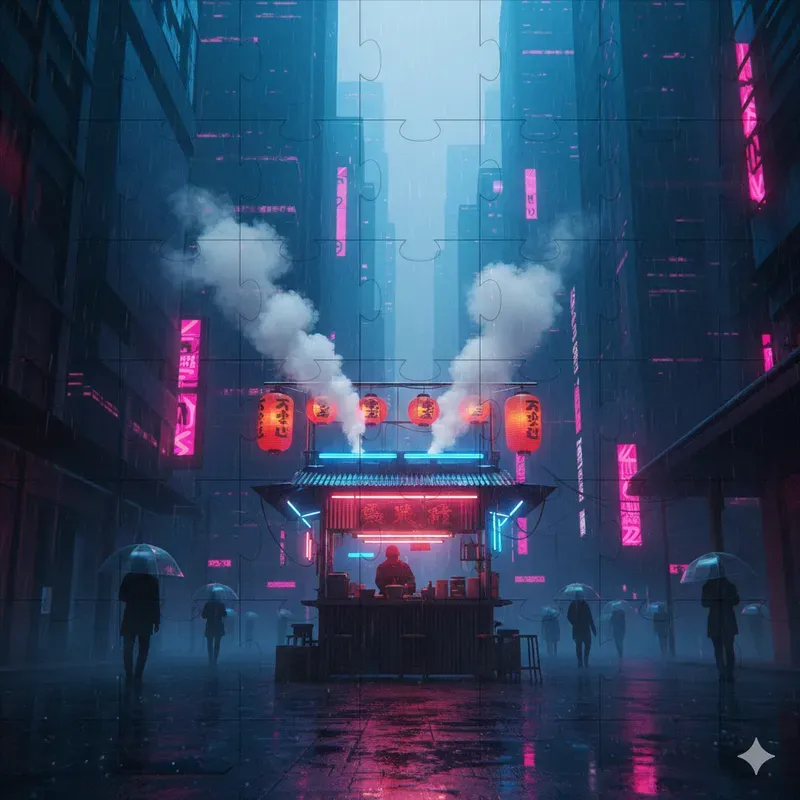 Neon Noir Cinematic Art