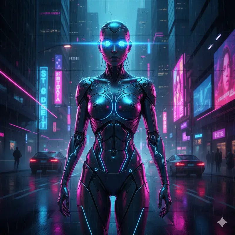 Neon Noir Cinematic Art
