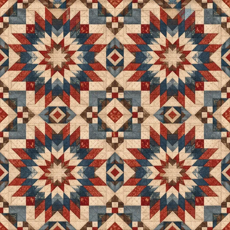 Heritage Western Quilt Seamless Patterns