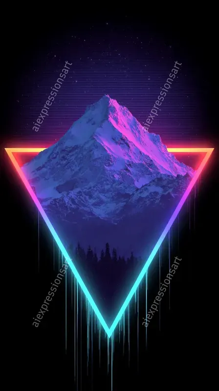 Neon Synthwave Cyberpunk Logos