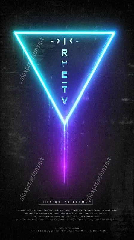 Neon Synthwave Cyberpunk Logos