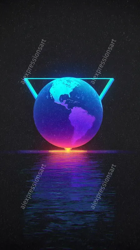 Neon Synthwave Cyberpunk Logos