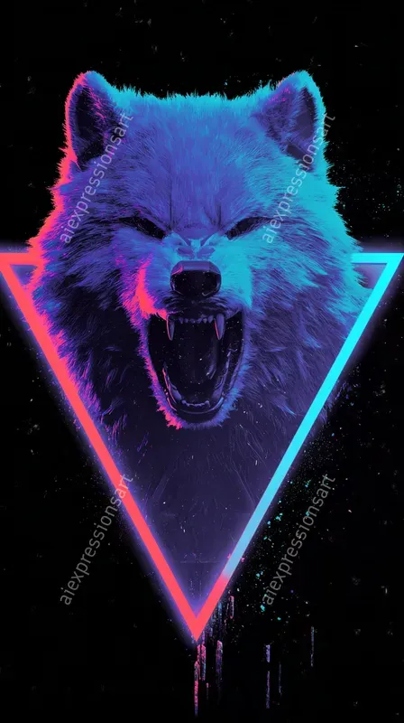 Neon Synthwave Cyberpunk Logos