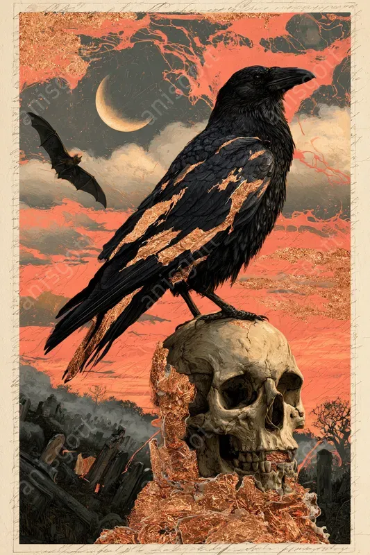 Copper Gothic Horror Ephemera Collages