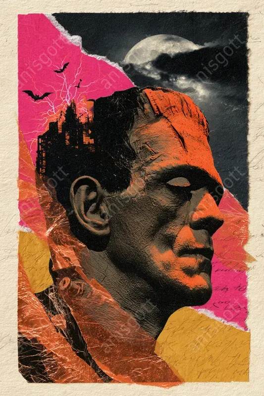 Copper Gothic Horror Ephemera Collages