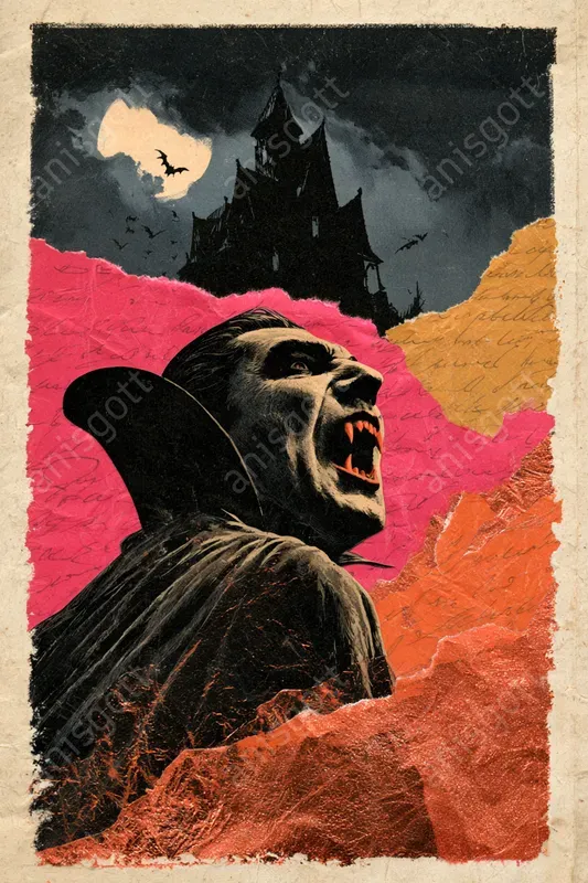 Copper Gothic Horror Ephemera Collages