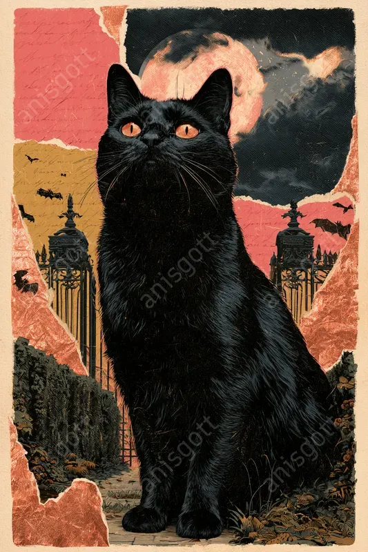 Copper Gothic Horror Ephemera Collages