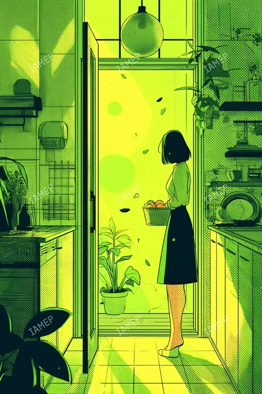 Neon Lime Anime Scenes