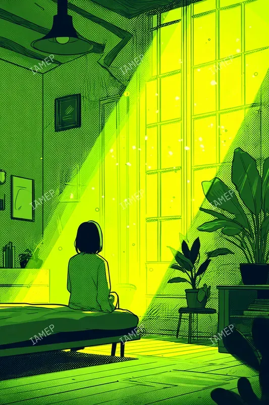 Neon Lime Anime Scenes