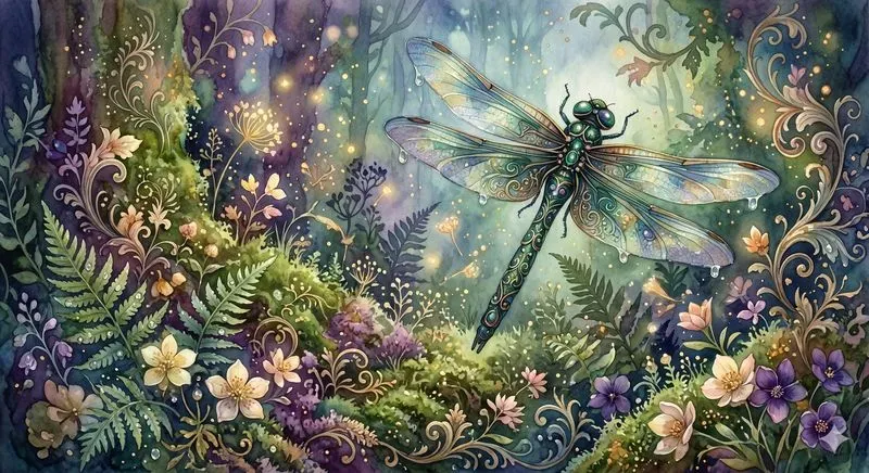 Dreamy Fantasy Forest Insects