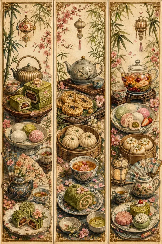 Vintage Food Triptych Art