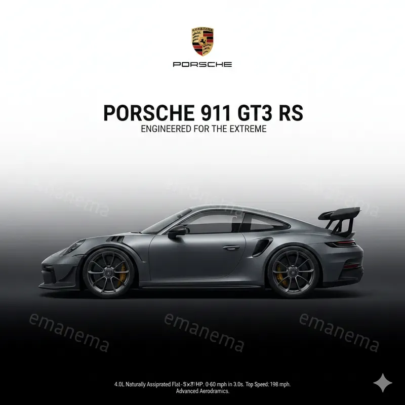 High Performance Sports Car Illustrations