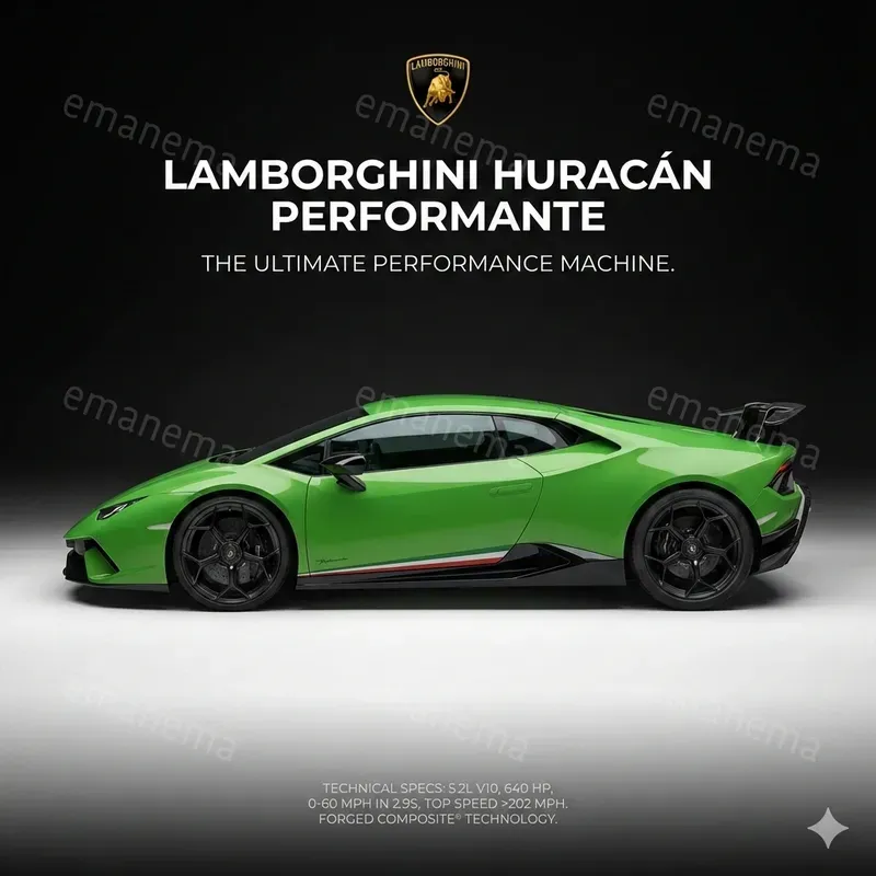 High Performance Sports Car Illustrations