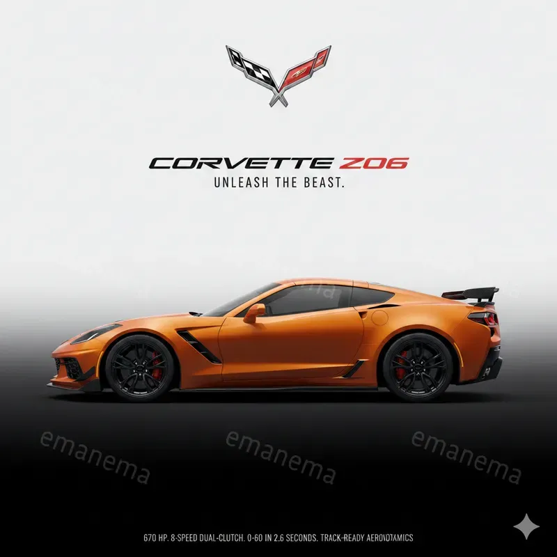 High Performance Sports Car Illustrations