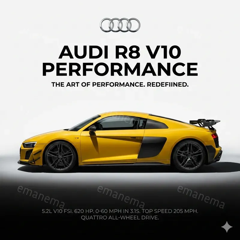 High Performance Sports Car Illustrations