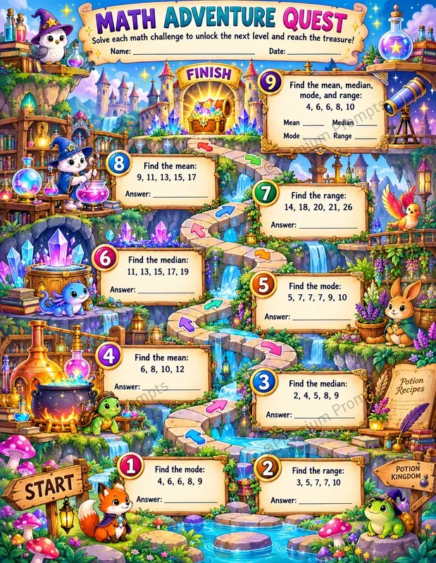 Math Adventure Quests For Kids