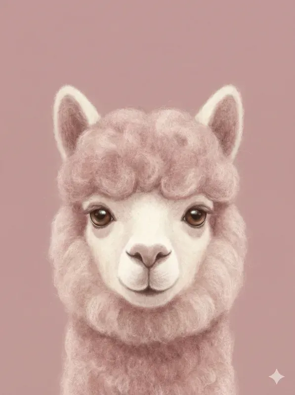 Minimalist Felt Pastel Animal Art