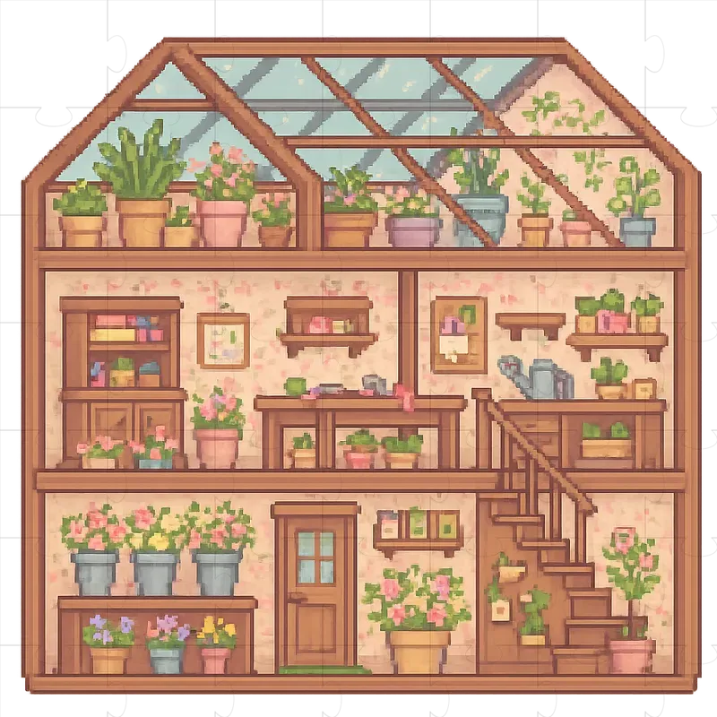 Pixel Art Building Sections