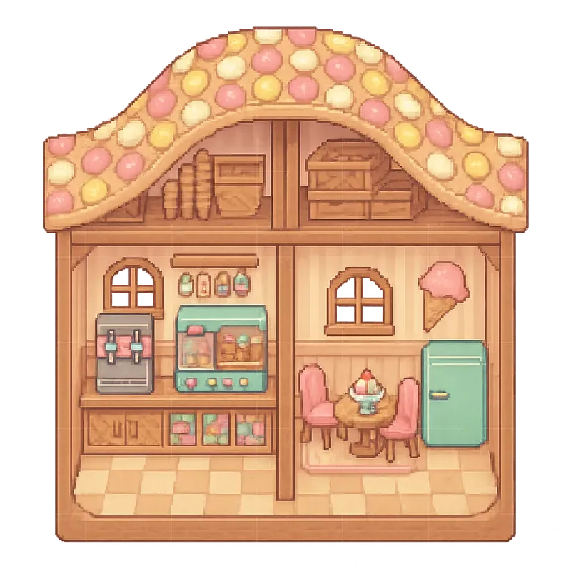 Pixel Art Building Sections