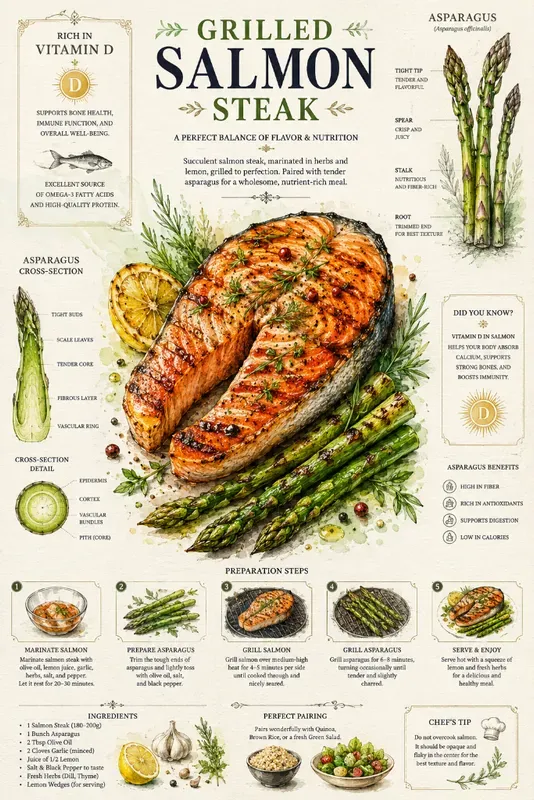 Recipe Book Page Food Infographic Art