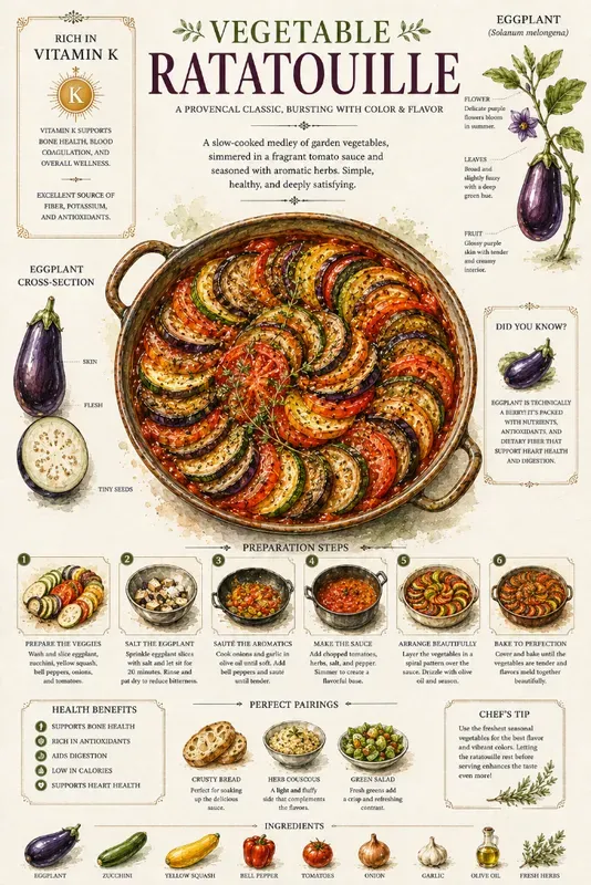 Recipe Book Page Food Infographic Art