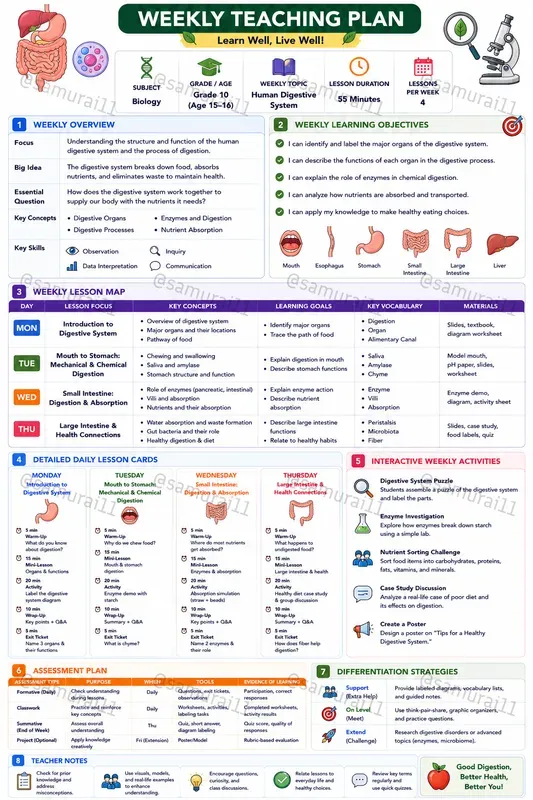 Visual Lesson Planners For Teachers