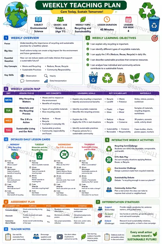Visual Lesson Planners For Teachers